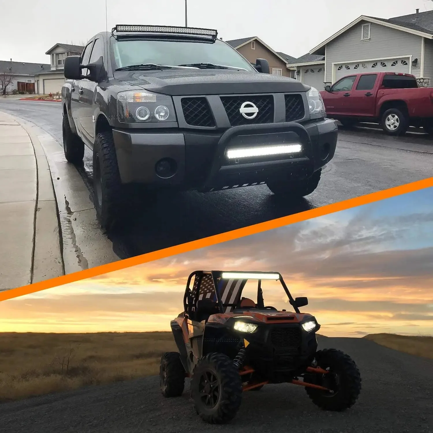 20 Inch 126W Double Row Spot Flood Led Light Bar