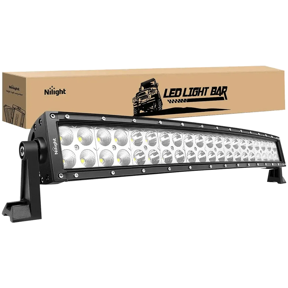 22 Inch 120W Double Row Curved Spot Flood LED Light Bar