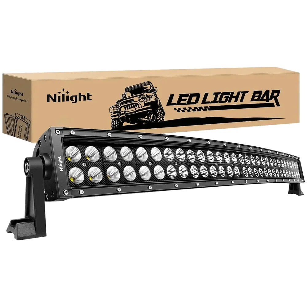 32 Inch 180W Double Row Black Curved Spot Flood LED Light Bar