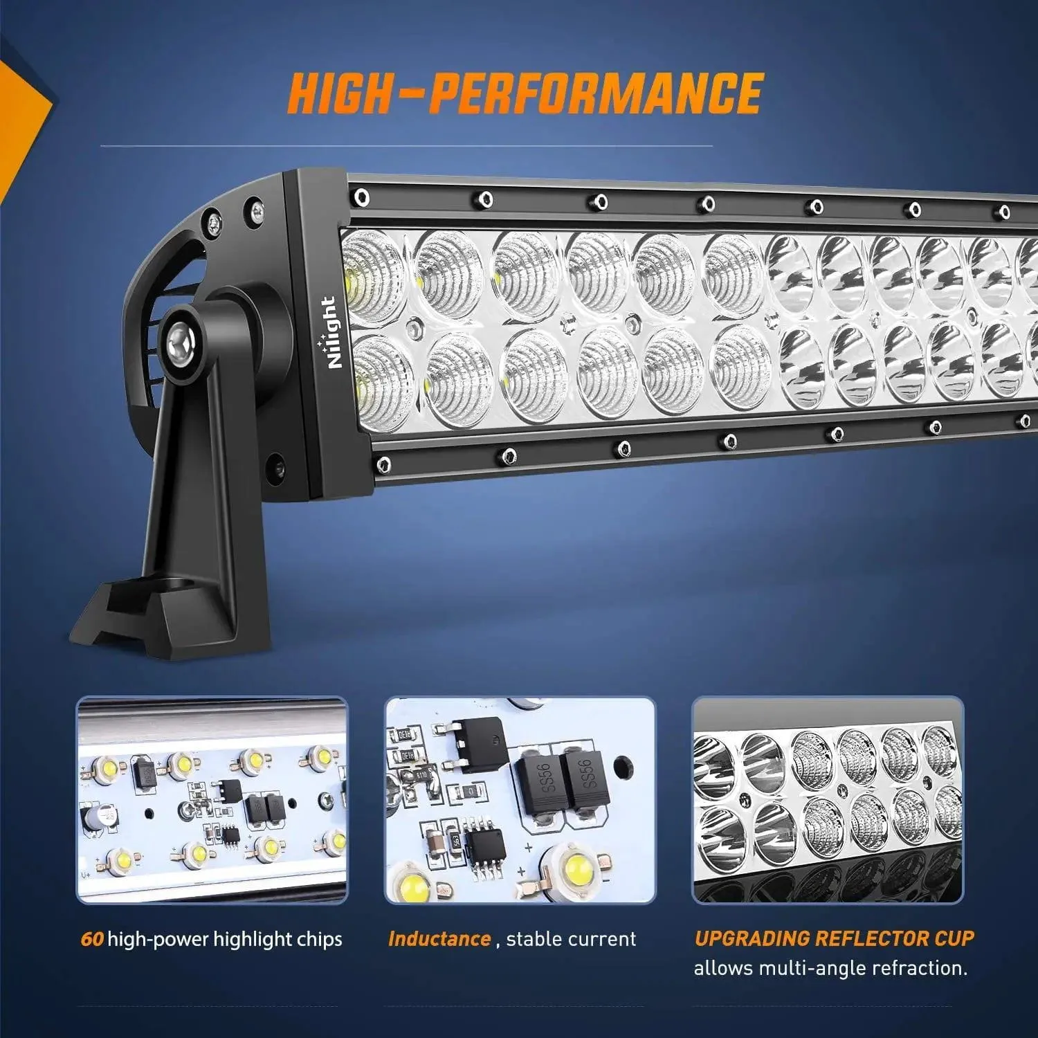 32 Inch 180W Double Row Spot Flood LED Light Bar