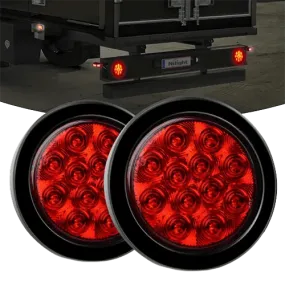 4 Inch Red Round 12Leds Tail Light (Pair)