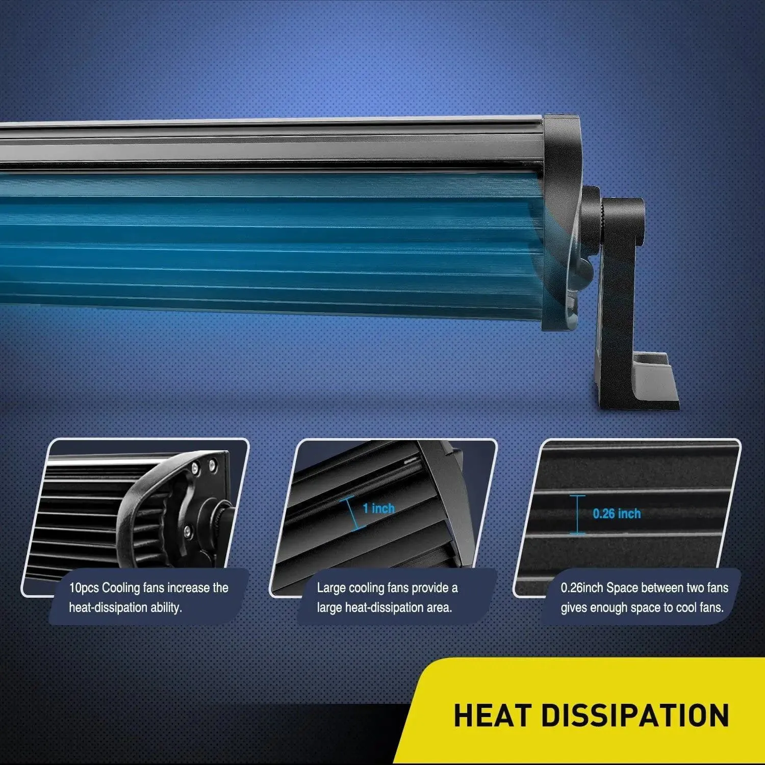50 Inch 288W Double Row Curved Spot Flood LED Light Bar