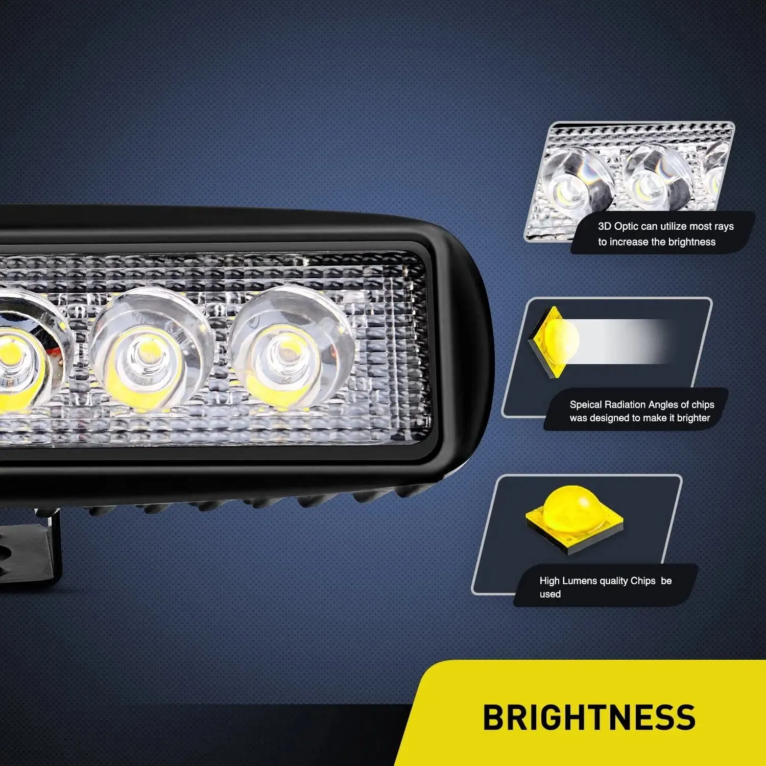 6.3 Inch 18W Spot LED Work Light (Pair)
