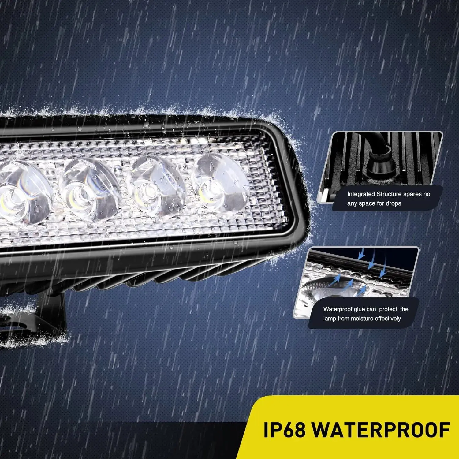 6.3 Inch 18W Spot LED Work Light (Pair)