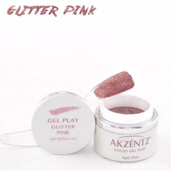 Akzentz Gel Play - Glitter Pink