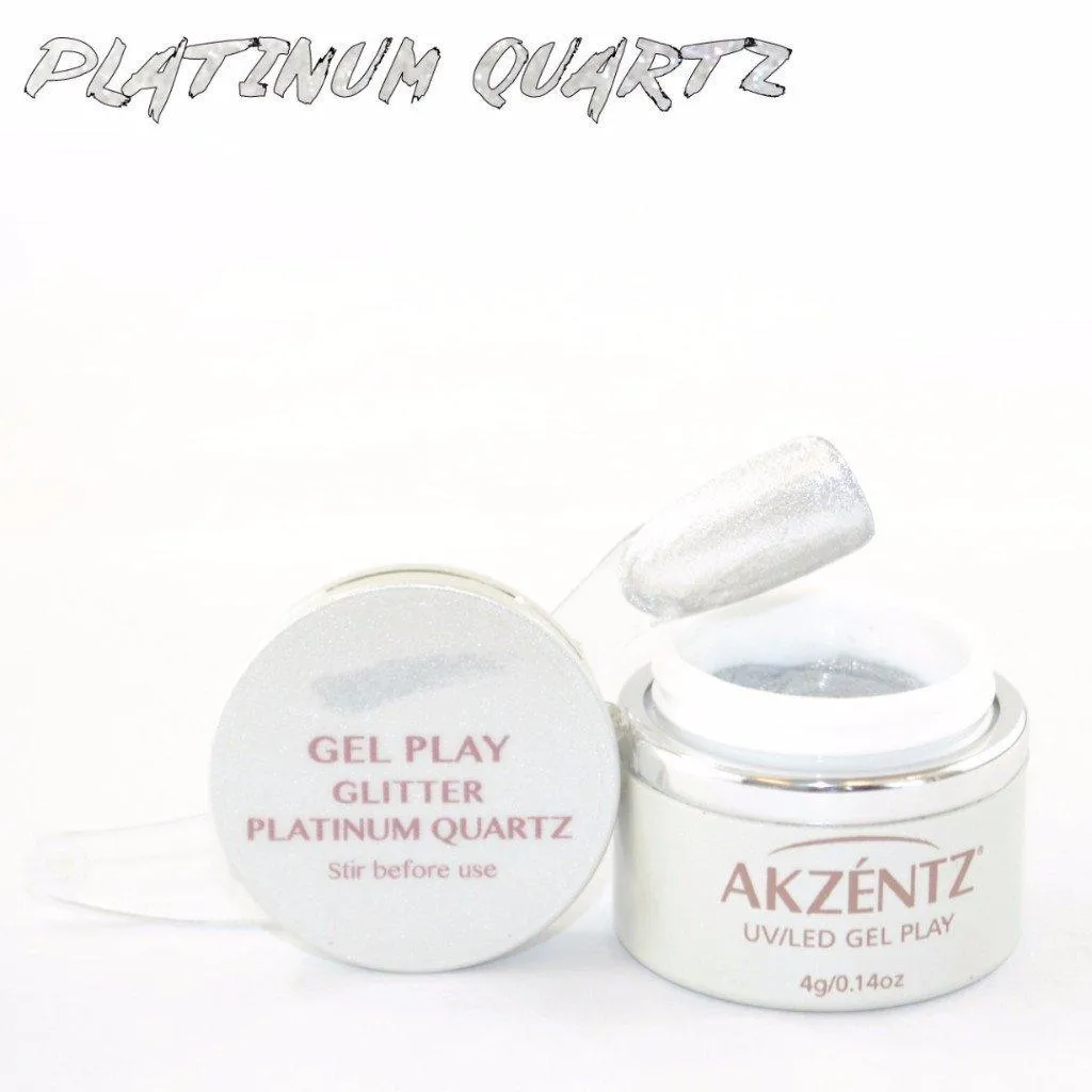 Akzentz Gel Play - Glitter Platinum Quartz