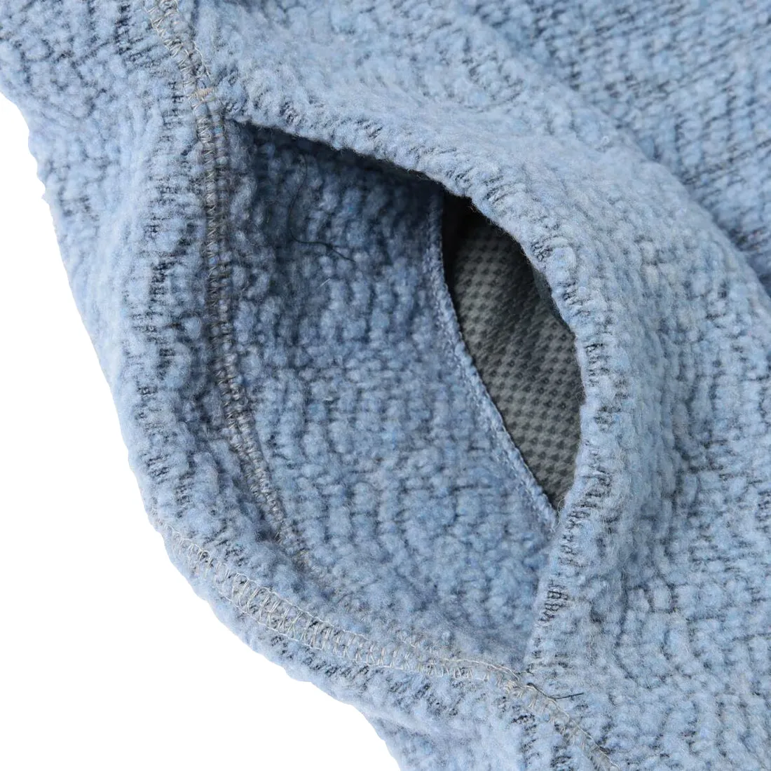 And Wander Womens Re Wool Jq Stand Zip Light Blue