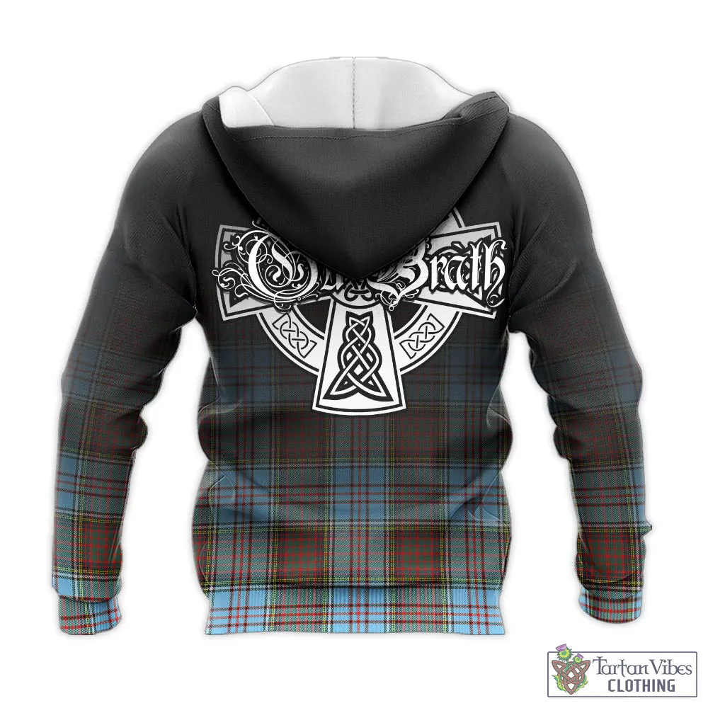 Anderson Ancient Tartan Knitted Hoodie Featuring Alba Gu Brath Family Crest Celtic Inspired