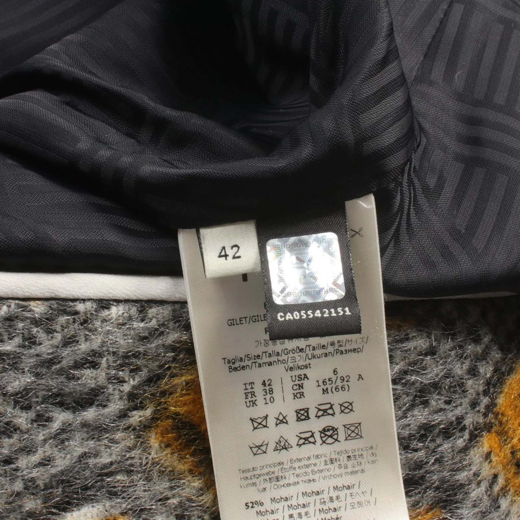 Fendi Wool Mohair Fox Fur Vest