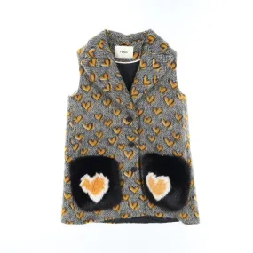 Fendi Wool Mohair Fox Fur Vest