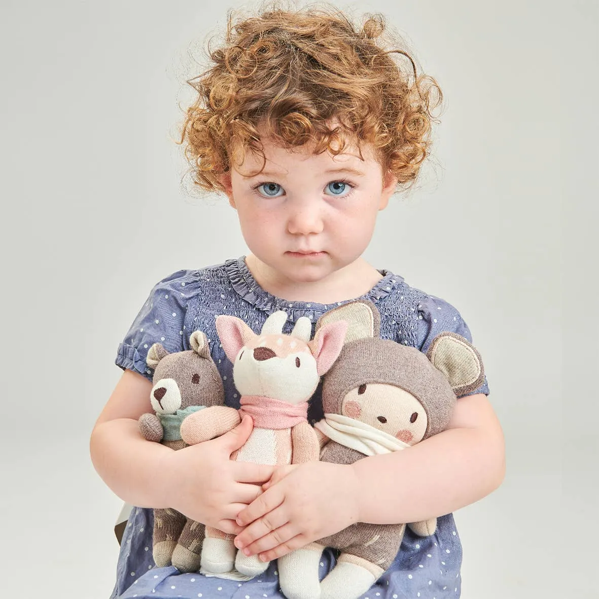 Fred the bear knitted toy