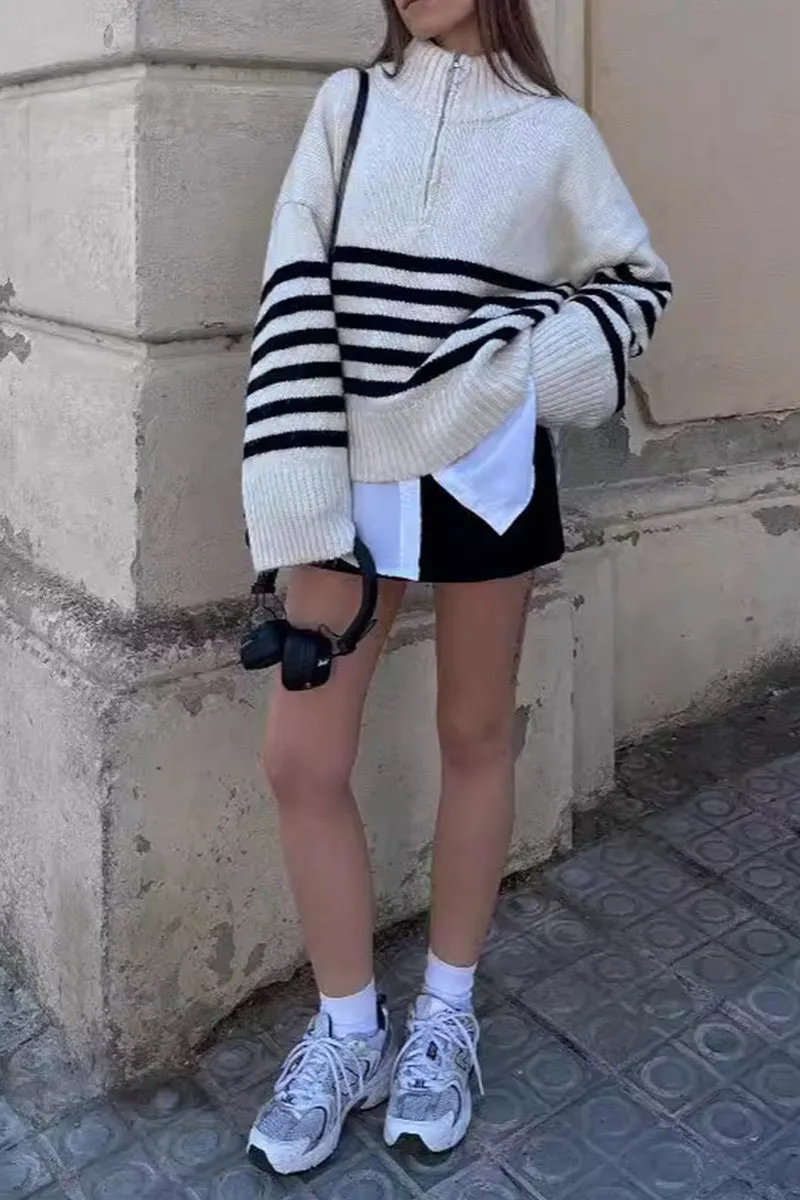 HWS1071 Striped Serenity Sweater