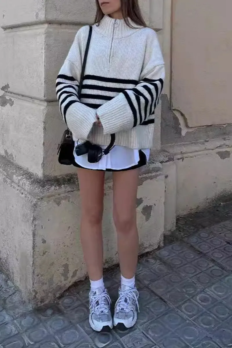 HWS1071 Striped Serenity Sweater