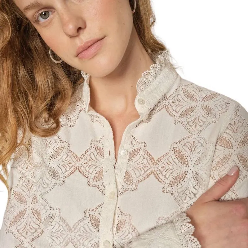 Jetta Lace Shirt Ecru