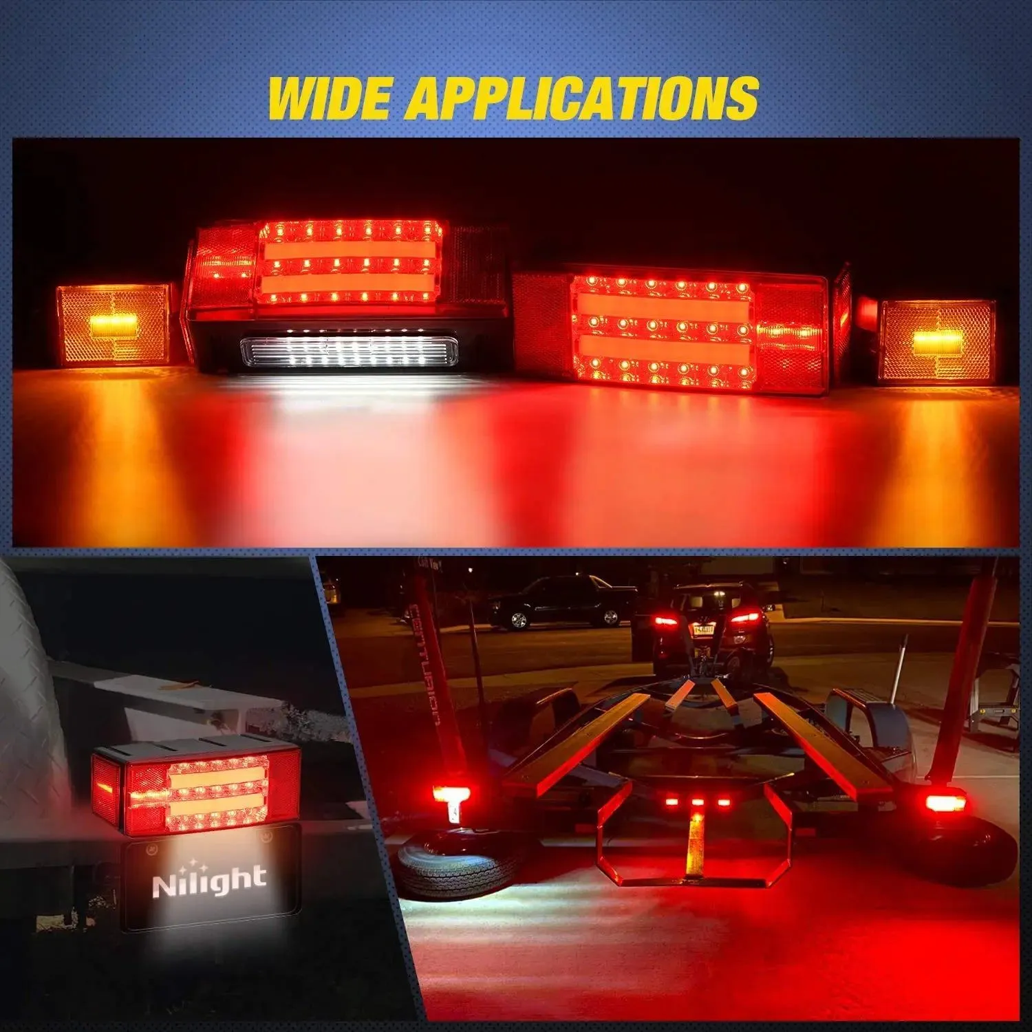 Rectangular LED Trailer Light Kit (Pair)