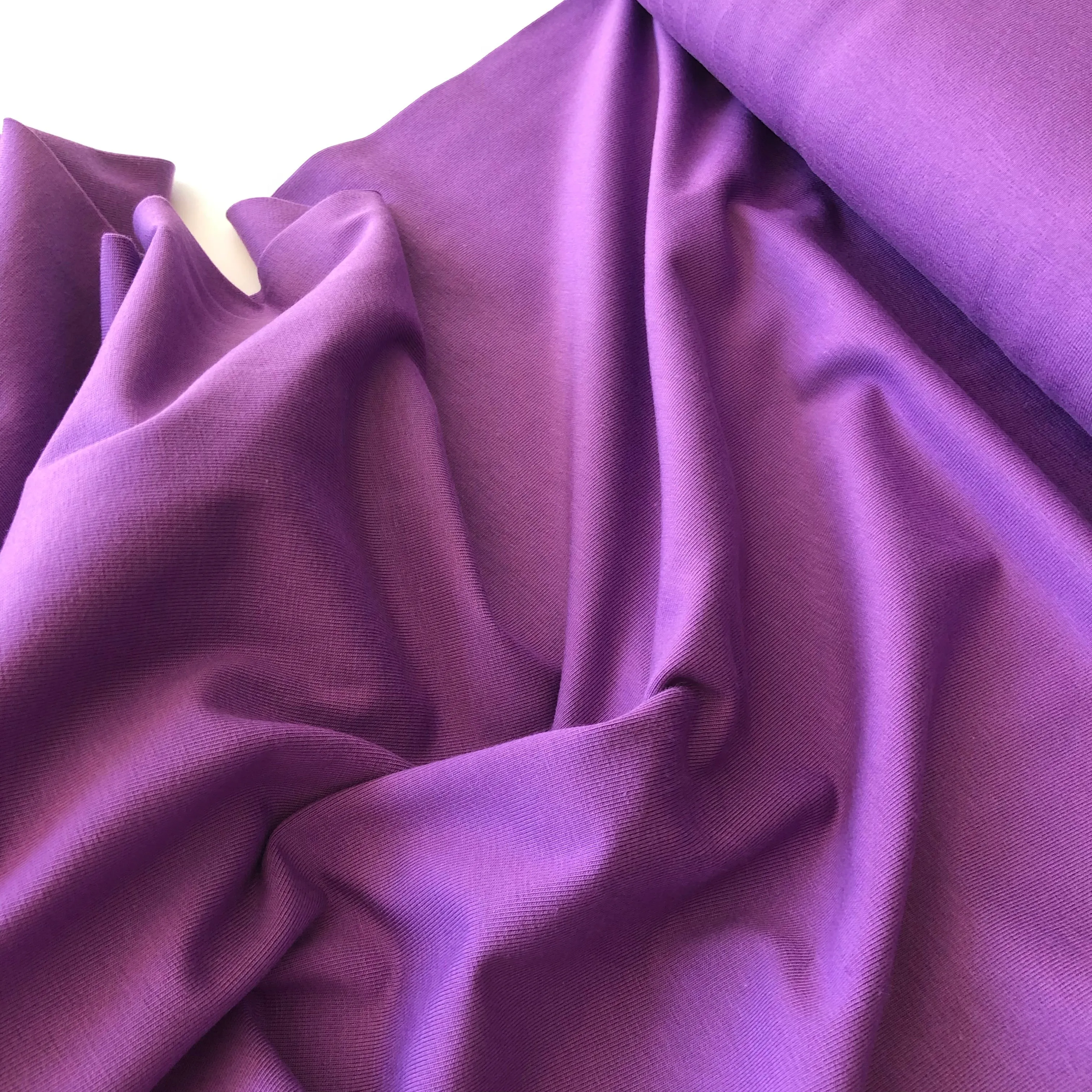 REMNANT 1.32 Metres - Essential Chic Purple Cotton Jersey Fabric