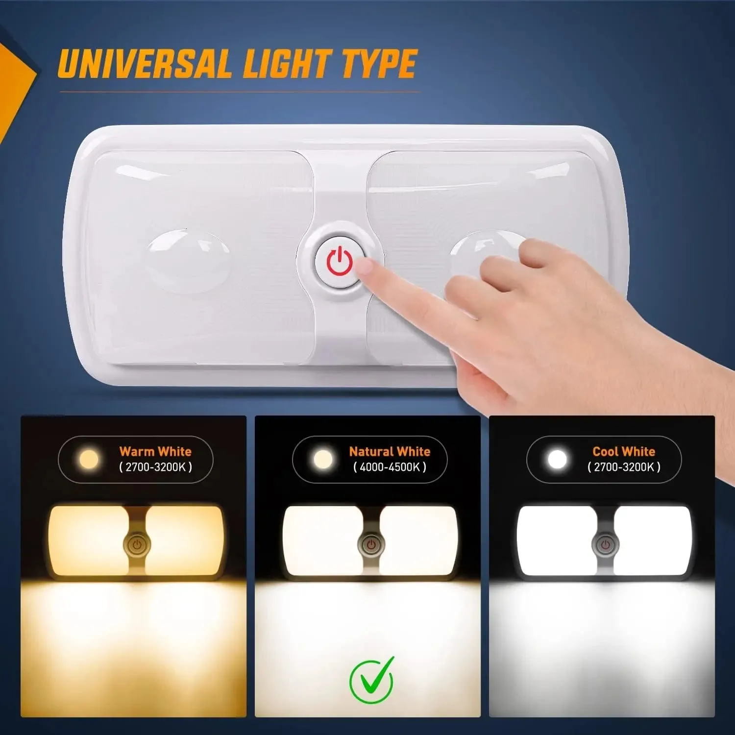 RV Interior Ceiling White LED Lights 5Pcs